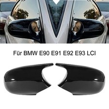 Paar Spiegelkappen Gehäuse Für BMW E90 E91 E92 E93 LCI 2009-2013 Glanz Schwarz