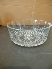Arcoroc France Crystal Cut Glass Bowl with Starburst Pattern
