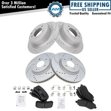 Front & Rear Metallic Brake Pad & Performance Rotor Kit for Dodge Chrysler