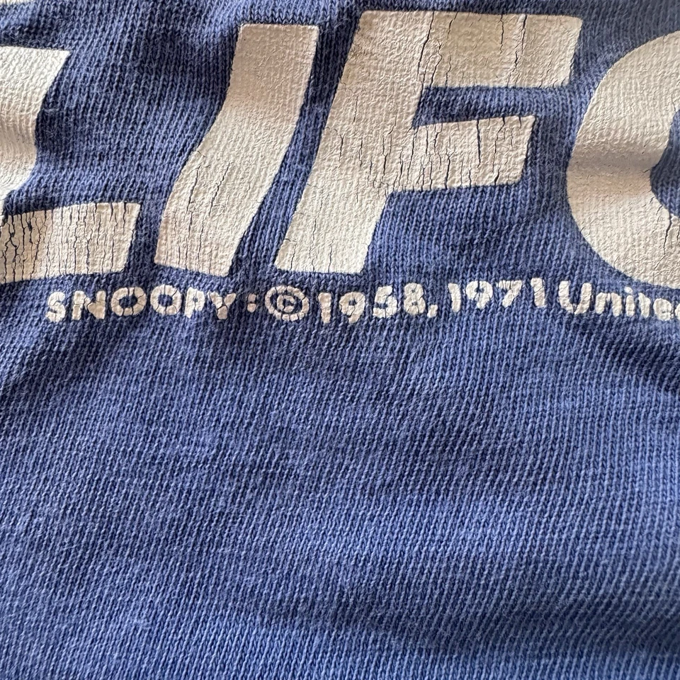 Camisa Raglán Grande *mancha* Ciclismo Peanuts Snoopy Joe Cool UC Davis Años 80 De Colección Foto 4 de 4