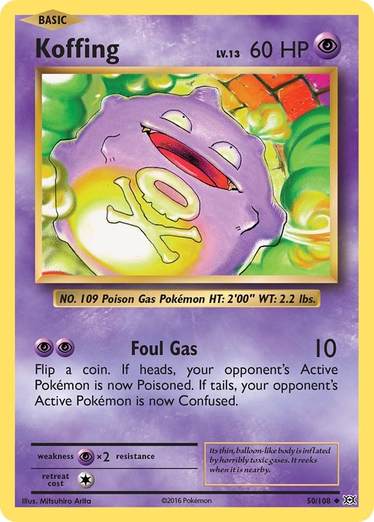 Pokemon Koffing 50/108 [Uncommon] XY - Evolutions NM