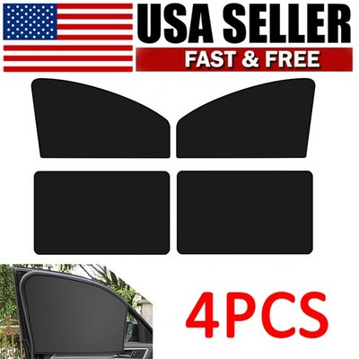 4X Magnetic Car Side Front Rear Window Sun Shade Cover Mesh Shield UV Protection - Foto 5