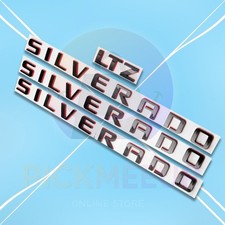 Black Red Emblems Letters Nameplate For Chevy Silverado Ltz 1500 2500hd 3500hd