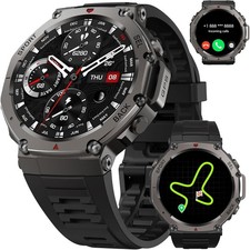 GPS Sports Smartwatch AMOLED 50M Waterproof Heart Rate NEW