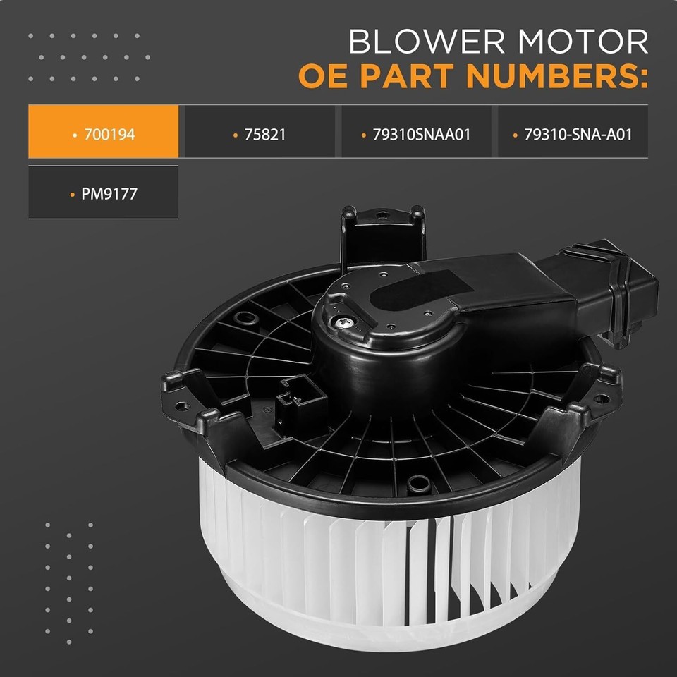 Jeep Wrangler AC Blower AC Heater Blower Motor Replacement For 06-11 Honda Civic & 07-10 Jeep Wrangler - Direct Fit (MOH105) Heater Fan Replacement - Foto 9