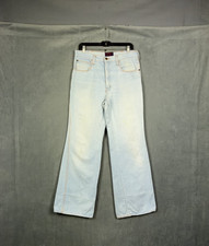 Vintage Brittania Bell Bottoms Flare Jeans Mens Size 32x30 Light Wash 70's Disco