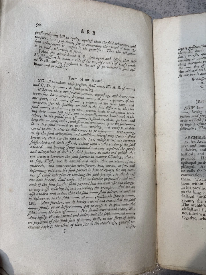 A New Law Dictionary London 1792 Richard Burn Without Cover Volume 1 - Image 4 of 4