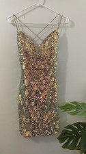 Windsor iridescent multi-color sequin mini dress Size 5/6