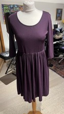 Jasper Conran A-Line Midi Dress UK12 in Purple