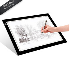 LitEnergy A4 LED Copy Board Light Tracing Box, Adjustable USB 01 - A4, BLACK