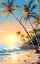 2026-2027 Pocket Planner: Tropical Beach 2-Year Monthly Mini Calendar Book Jan
