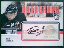 BRETT CONNOLLY  09/10 AUTHENTIC PRE-ROOKIE AUTOGRAPH