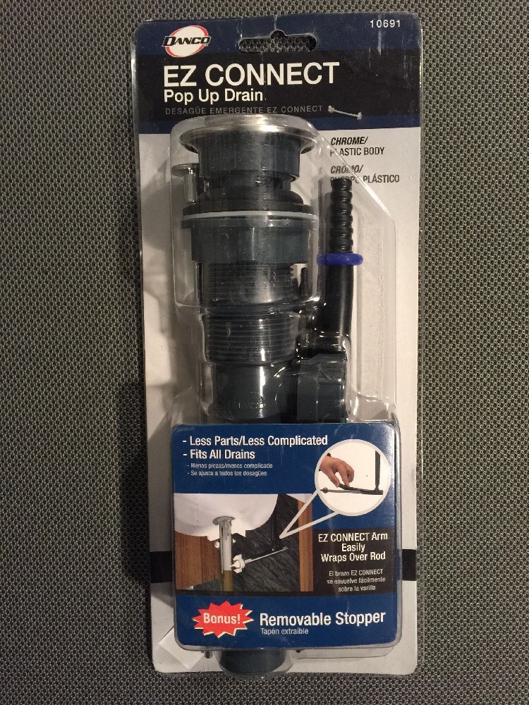 Danco 10691 Lavatory Drain & Stopper, Fits 1 1/4” Plastic Drain Body