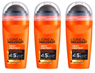   Loreal Men Expert Heat Protect XXL Roll-On Deo 48h Anti Transpirant 3x 50ml  
