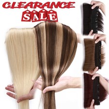 AAA One Piece Weft Clip In Real Human Remy Hair Extensions Thick 3/4 FULL Head