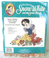 Walt Disney Snow White  Forest Friends Counted Cross Stitch Kit 8" x 10" Sealed