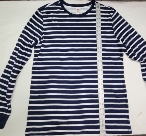 Mens Navy Blue & White Striped Pajama Set 100% Cotton Matching Family Size M - Picture 8 of 9