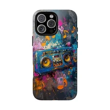 Boombox Radio Retro Phone Case for iPhone 17 16 15 14 13 12 11 X XR SE