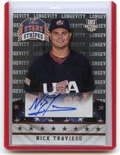 2015 USA STARS & STRIPES #79 NICK TRAVIESO AUTOGRAPH RC #79/299, CINCINNATI REDS