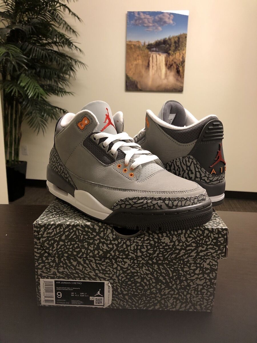 Nike Air Jordan 3 Retro 'Cool Grey' Size 9 SKU CT8532-012 | eBay Nike Air Jordan 3 Retro 'Cool Grey' Size 9 SKU CT8532-012 | eBay