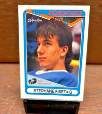 1990-91 O-Pee-Chee Nordiques Hockey Card #312 Stephane Fiset RC