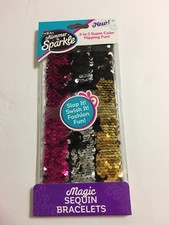 Cra z Art Shimmer  Sparkle Magic Sequin Bracelets 2-in-1 set of 3 bracelets