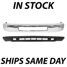 NEW Chrome Front Bumper Face Bar Valance 2-PC Kit for 2008-2014 Ford Econoline