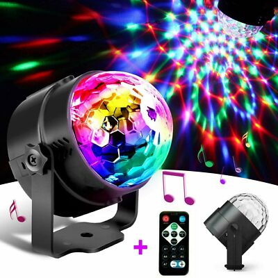 LED RGB Discokugel Kinder Discolicht Musikgesteuert Disco Lichteffekt Partylicht
