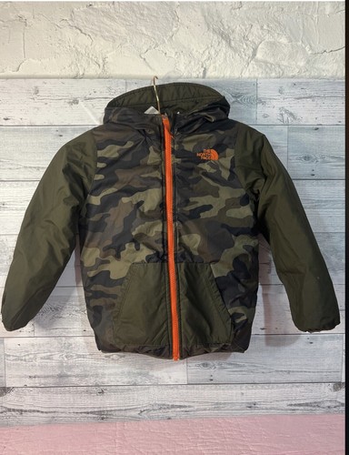 north face camo reversable jacket size 