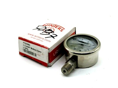 NEW WINTERS PFQ2985 PRESSURE GUAGE 2''X1/4NPT 0-15PSI