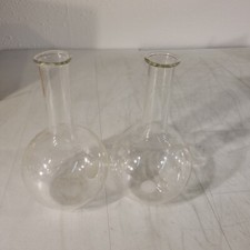 Lot Of 2 Pyrex Corning 500mL Flat Bottom Flask Laboratory Glassware Chemistry