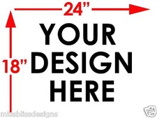 Lot of 10 Custom 18" x 24" 1-Sided Corrugated Plastic Signs w/ Metal Stakes