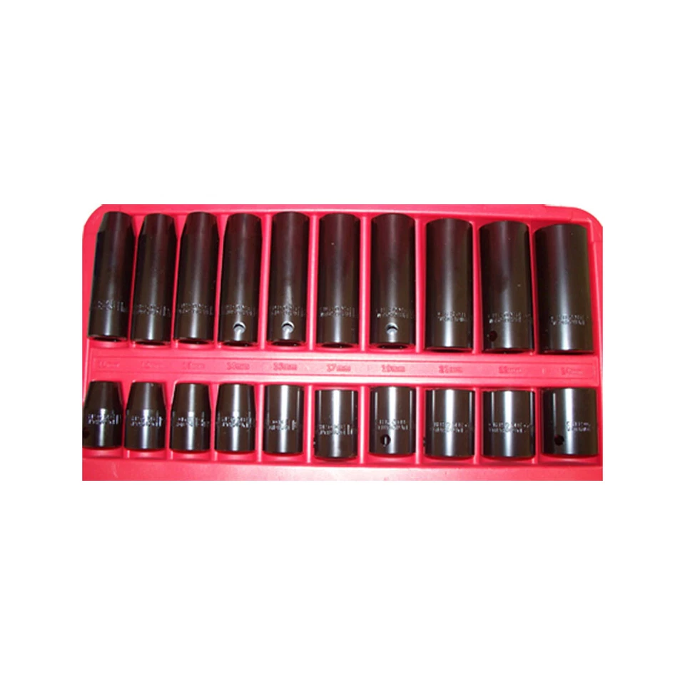 22 PC 1/2" DR Drive Deep & Shallow Impact Socket METRIC 11 to 24 mm - Image 4 of 4