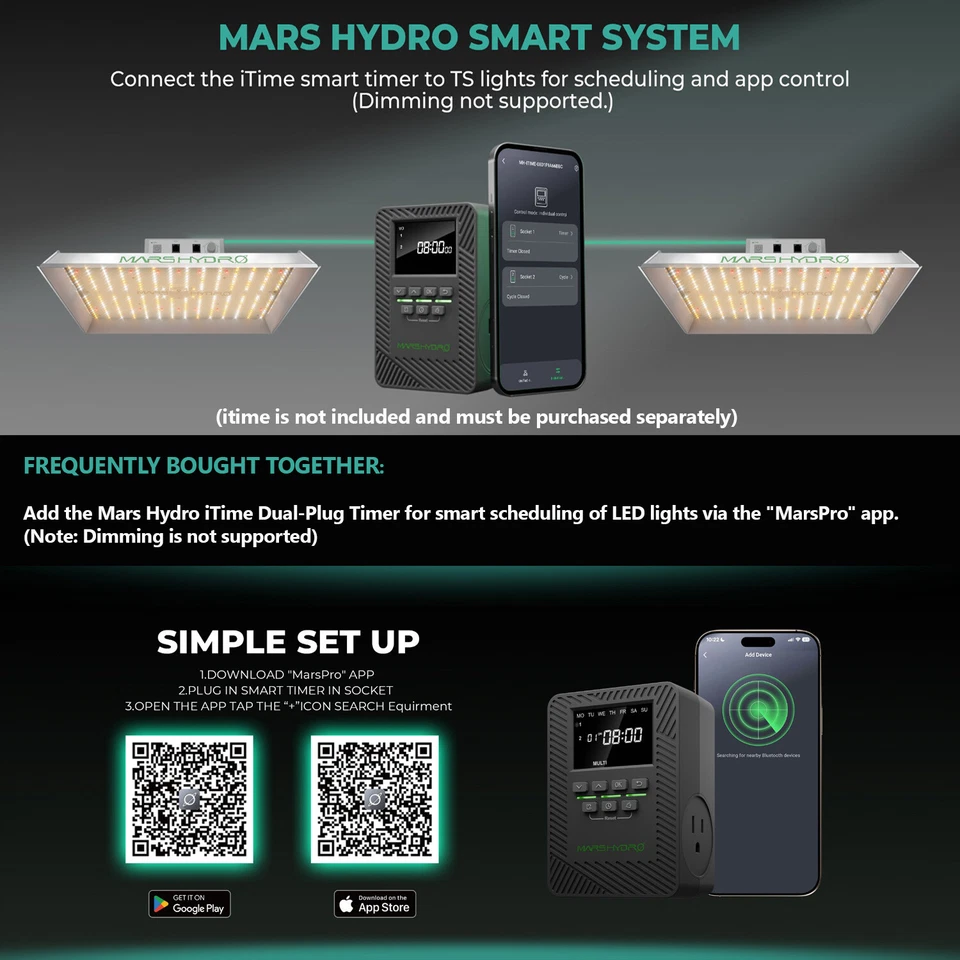 2025 Mars Hydro TS1000 2000 3000 LED Grow Light Full Spectrum Hydroponic Indoor - Image 2 of 4
