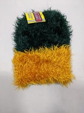 Fuzzy Green And Gold Cap