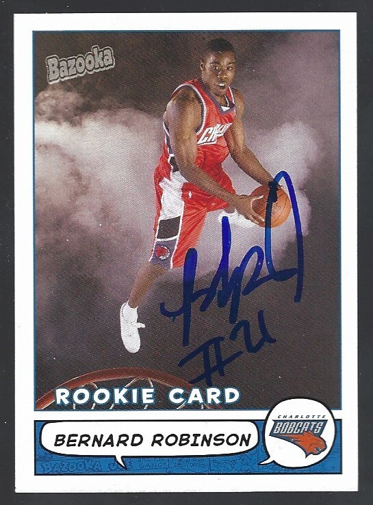 2004-05 Topps Bazooka basketball #176 Bernard Robinson IP autograph signed card