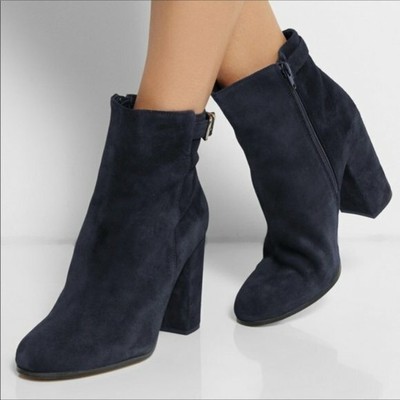 $258 J.CREW Barrett Navy Blue Suede 