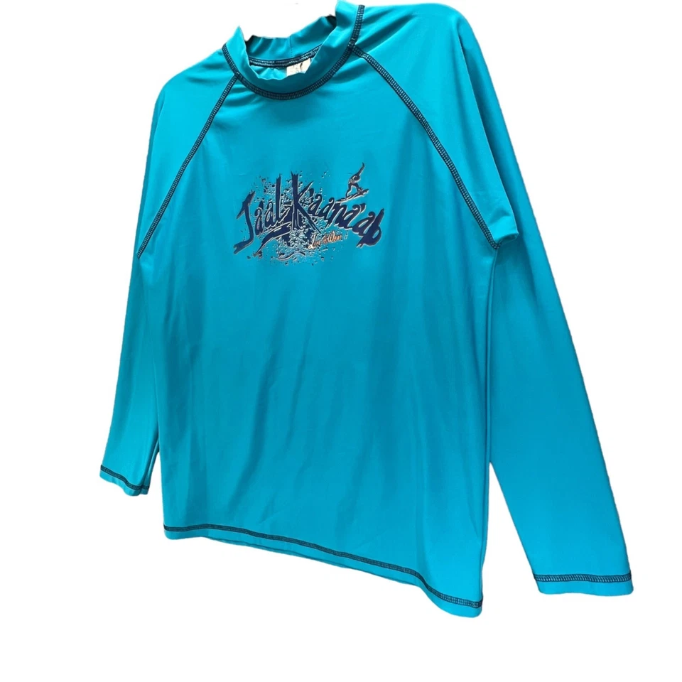 Мужской плавательный топ Ja'al K'aana'ab Rash Guard L синий UPF 50+ с длинным рукавом для серфинга Aloha - Изображение 4 из 4