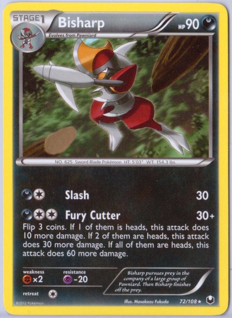 Bisharp - 72/108 - Rare - Black & White 5: Dark Explorers - Pokémon - LP