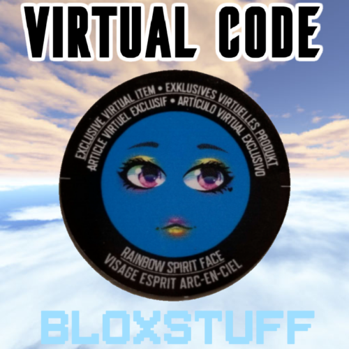 Rainbow Spirit Face ROBLOX - Virtual Toy Code Sent in Inbox - Foto 1 di 2