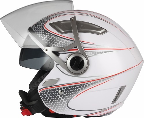Casco Double Comb Bianco Mis. L Demi Jet con Visiera BHR Si709l-cb |  Acquisti Online su eBay