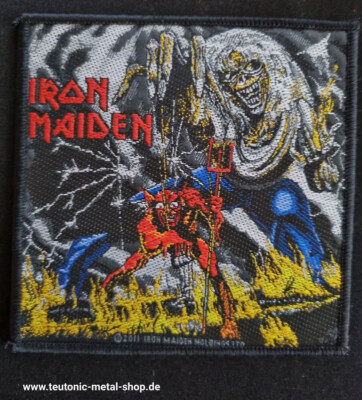   Iron Maiden - Number Of The Beast  gewebter Aufnäher woven Patch Neu