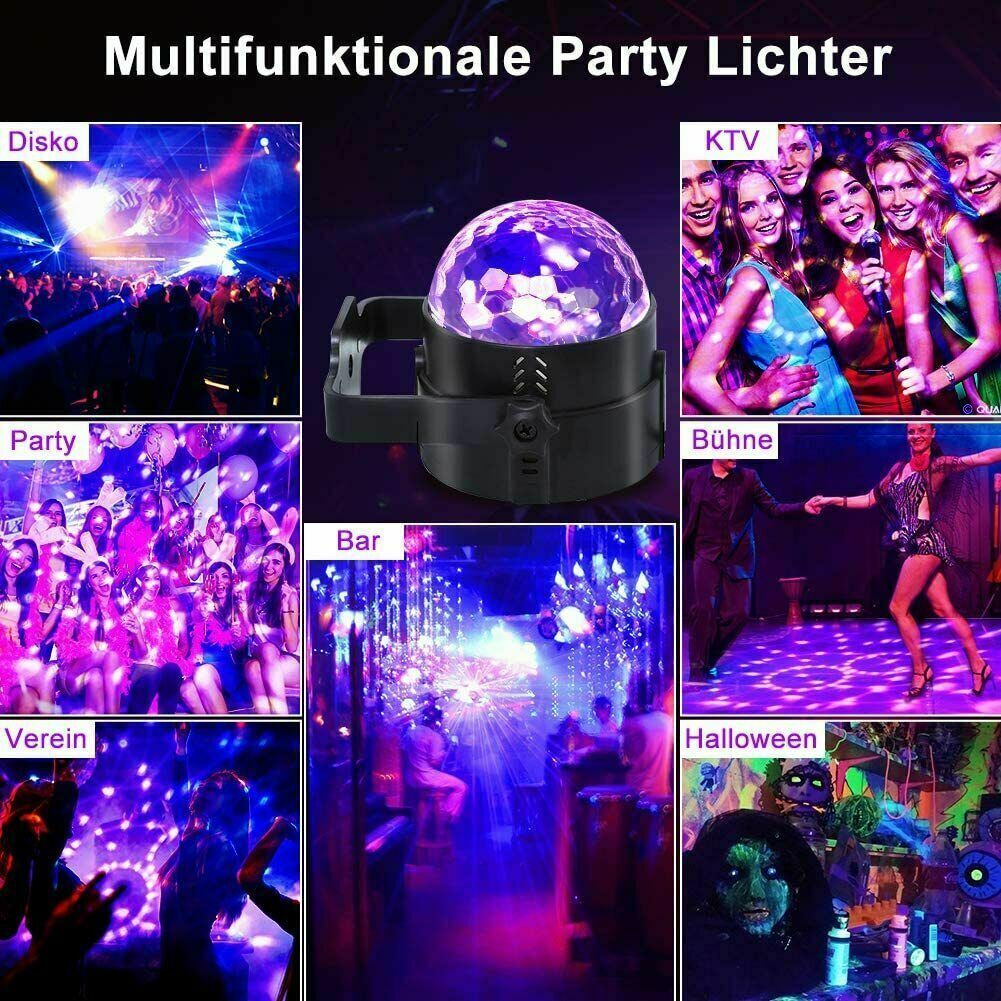 Disco Rotating Ball Strobe Stage Light DJ Lamp LED Black Light Club