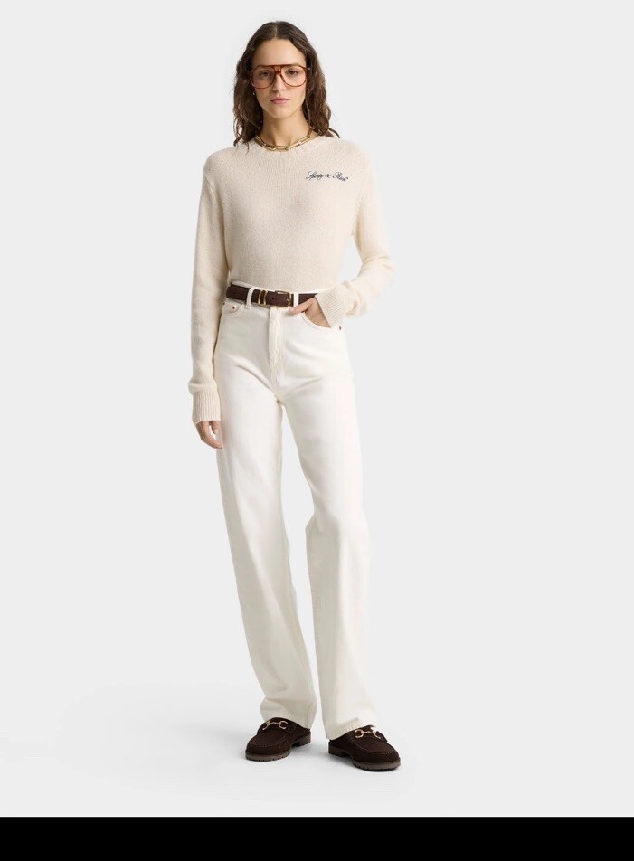 Sporty & Rich Loose Fit Denim Off White Size 26