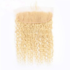 Water Wave 10-24inch Brazilian 100 Human Hair 613 Blonde 13X4 Lace Frontal