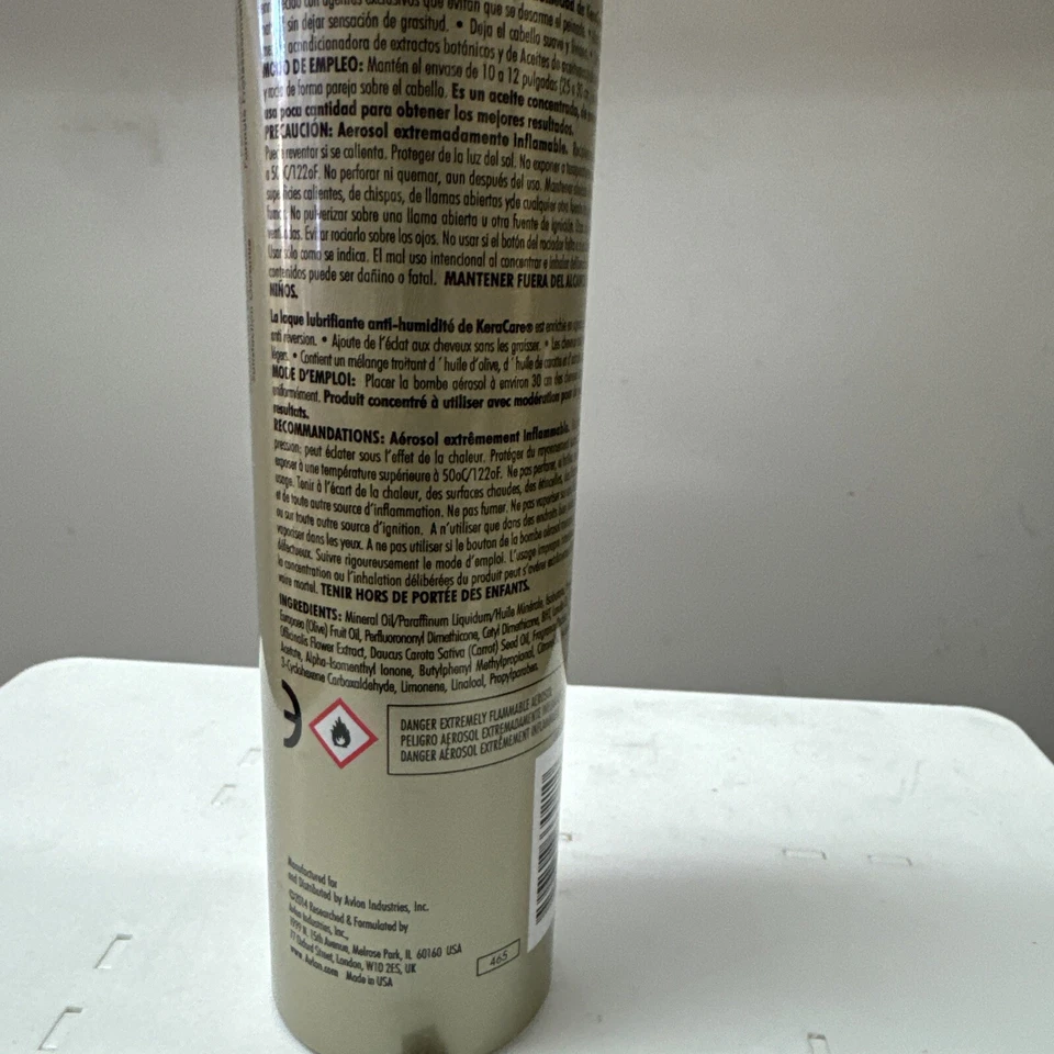 Brillo de aceite Avlon KERACARE con bloque de humedad estilo 3 spray para el cabello, uno 10 oz. lata Foto 3 de 4