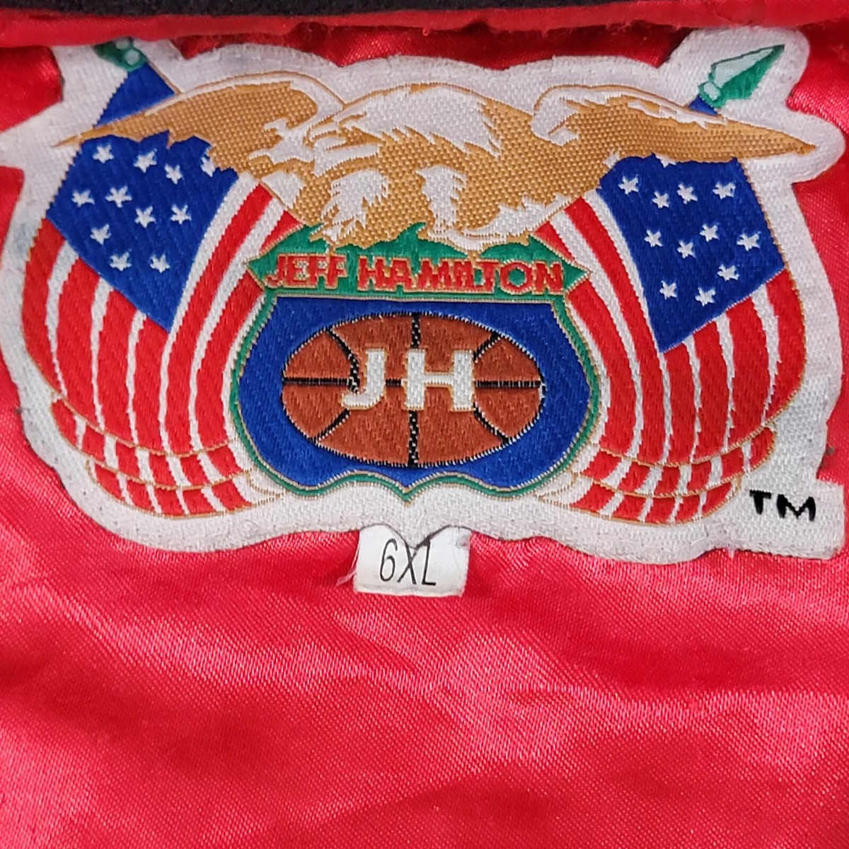 NBA ABA Patches Vintage Jeff Hamilton Basketball Jacket - Chenille