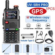 1PCS BAOFENG 5RH GPS 10W WALKIE TALKIE MULTI BAND RECHARGEABLE TWO WAY RADIO MIC