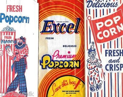 10 Excel Premium Delicious Popcorn Vintage Country Store Movie Pop Corn Bags Ebay