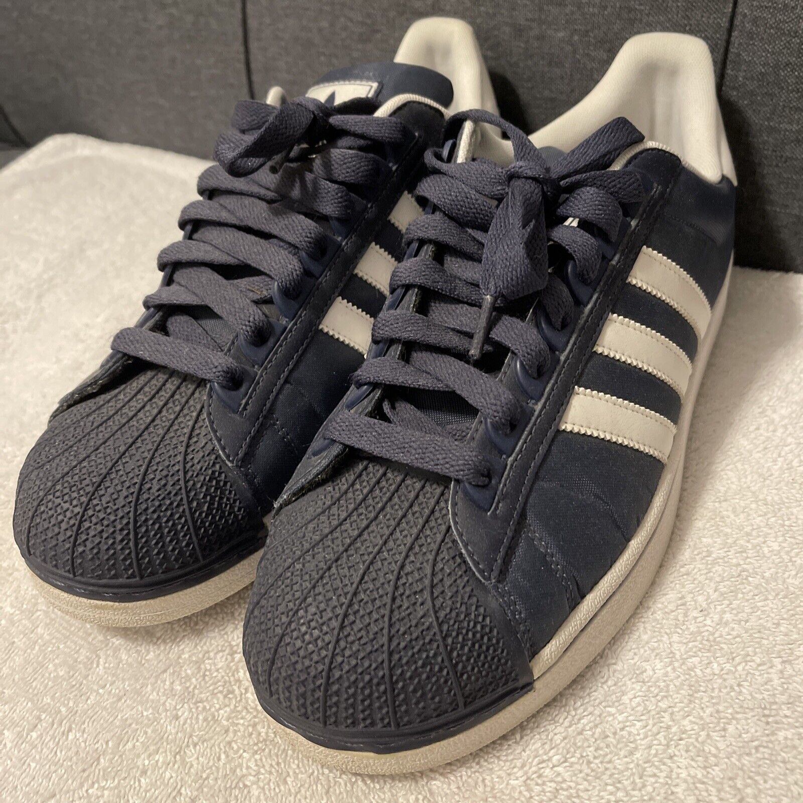 RARE Adidas superstar navy shoes size 11 men shell toe 2010 🔥 eBay